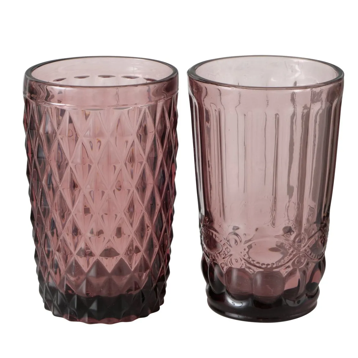 Szklanka z różowego szkła, AURORA, 300 ml