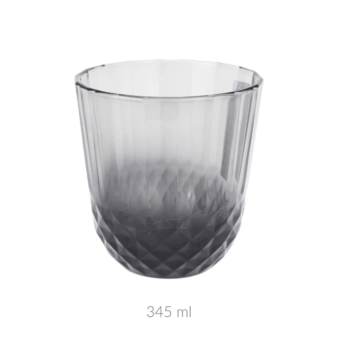 Szklanka z szarego szkła, 345 ml