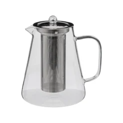 Szklany dzbanek do herbaty z zaparzaczem TEAL, 1,3 l, szklany