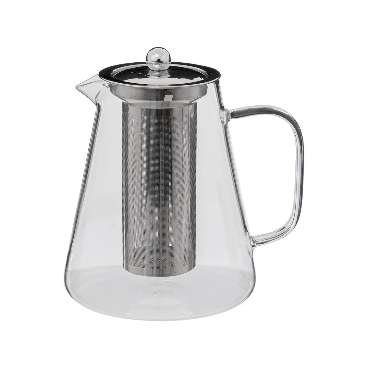 Szklany dzbanek do herbaty z zaparzaczem TEAL, 1,3 l, szklany