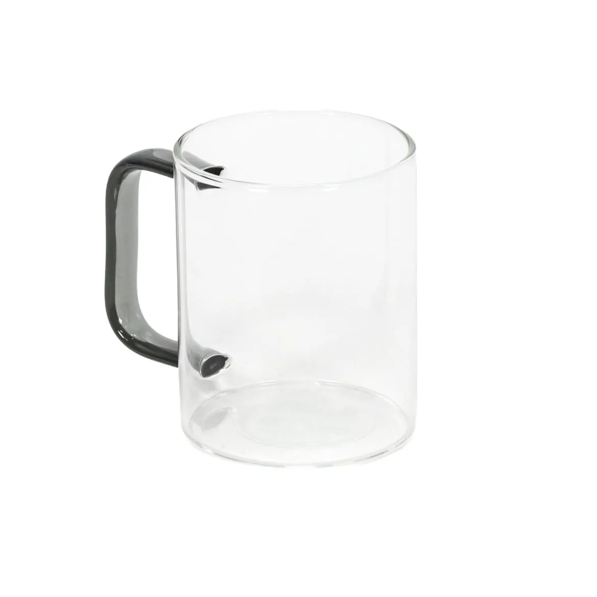 Szklany kubek z barwionym uszkiem, 200 ml