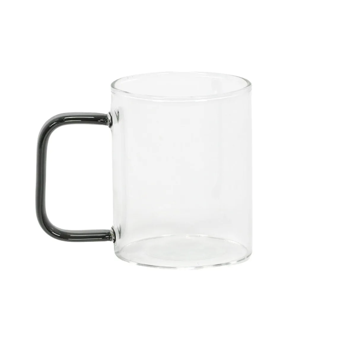 Szklany kubek z barwionym uszkiem, 200 ml