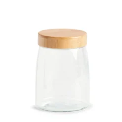 Szklany słoik ze szczelną pokrywką z bambusa, 1300 ml