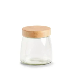 Szklany słoik ze szczelną pokrywką z bambusa, 950 ml