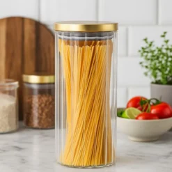 Szklany słoik ze złotą pokrywką, 1000 ml
