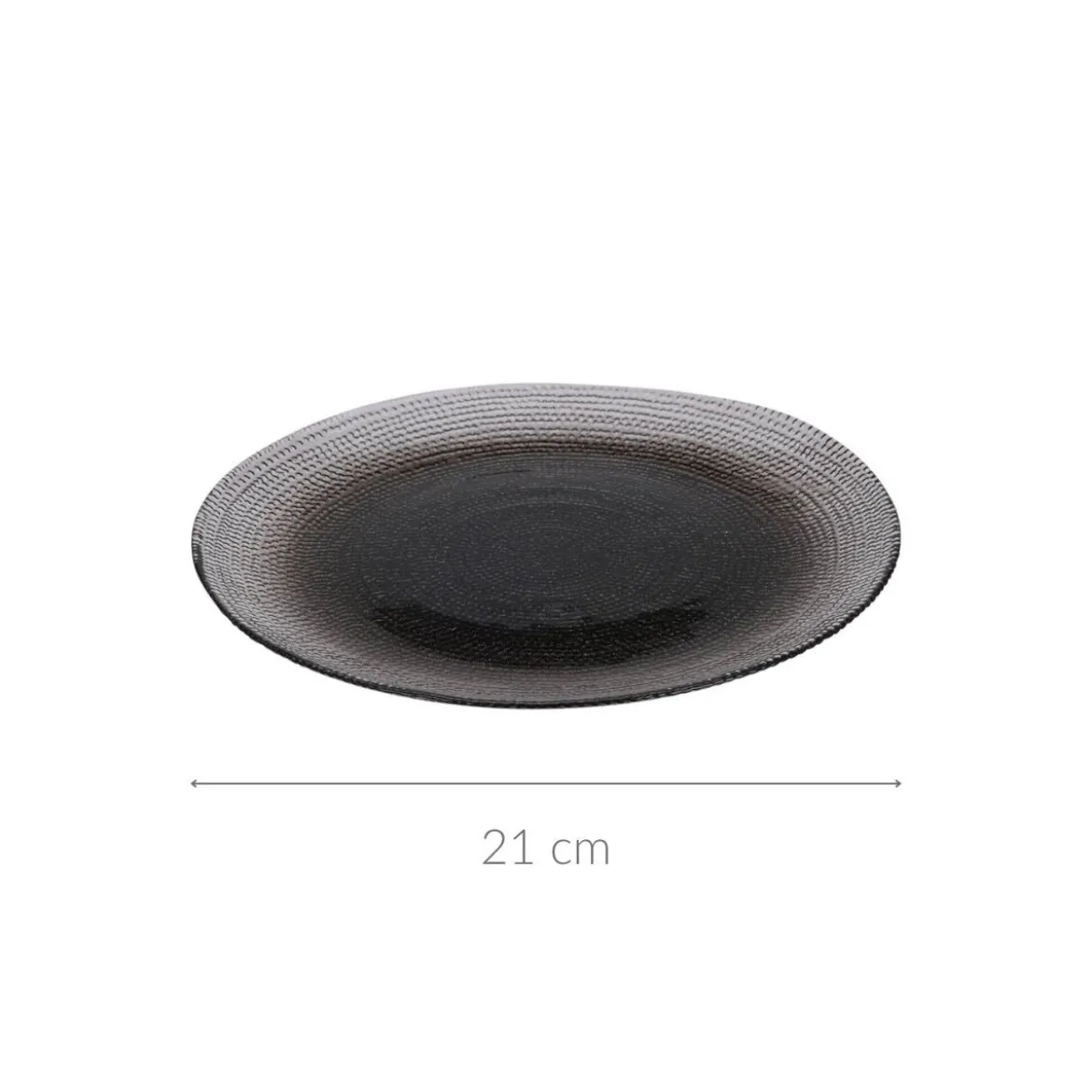 Szklany talerz deserowy LAKRIS, Ø 21 cm