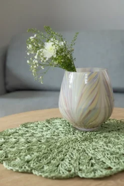 Szklany wazon ze wzorem TUULI, 14,5 cm