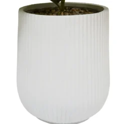 Sztuczna hortensja w ceramicznej doniczce MIKA, biała, wys. 100 cm