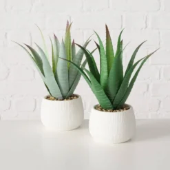 Sztuczna roślina aloes w donicze MONDRAGO, 29 cm