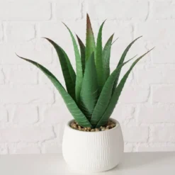 Sztuczna roślina aloes w donicze MONDRAGO, 29 cm
