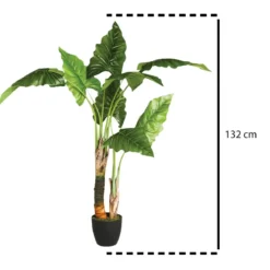 Sztuczna roślina w donicy BANANOWIEC, 132 cm