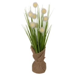 Sztuczna trawa LARI w jutowej doniczce, 41 cm