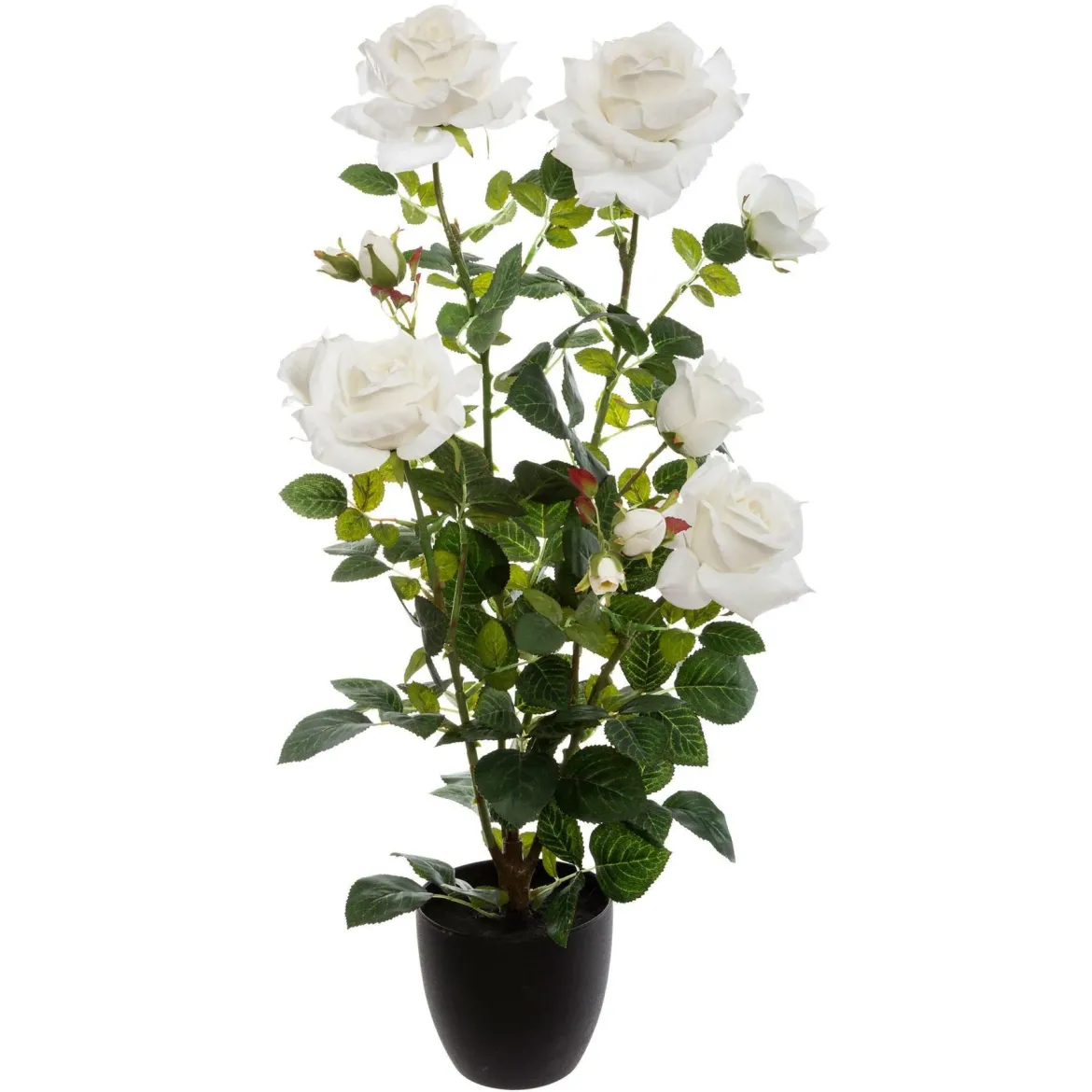 Sztuczne kwiaty doniczkowe KRZEW RÓŻY, 74 cm