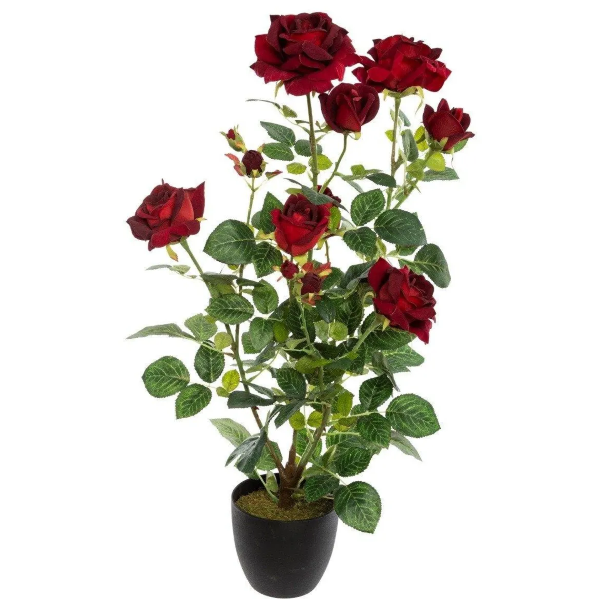 Sztuczne kwiaty doniczkowe KRZEW RÓŻY, 74 cm