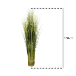 Sztuczne kwiaty do wazonu - trawa ozdobna z jutowym wiązaniem, 100 cm