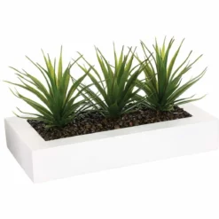 Sztuczne kwiaty w doniczce, aloes
