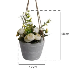 Sztuczne kwiaty w doniczce ROSES, 18 cm