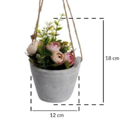 Sztuczne kwiaty w doniczce ROSES, 18 cm