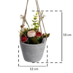 Sztuczne kwiaty w doniczce ROSES, 18 cm