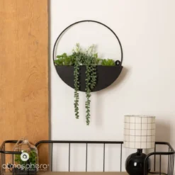 Sztuczne rośliny doniczkowe w metalowej doniczce, 41 cm