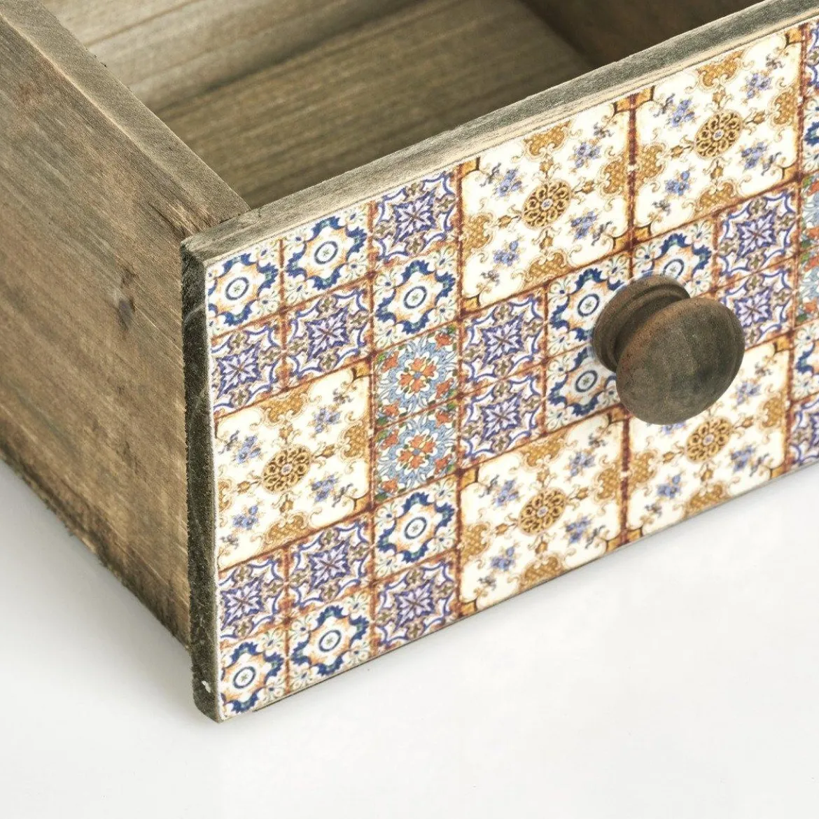 Szuflada dekoracyjna na przybory, kwiaty MOSAIC, 17 x 18,5 x 11,5 cm, ZELLER