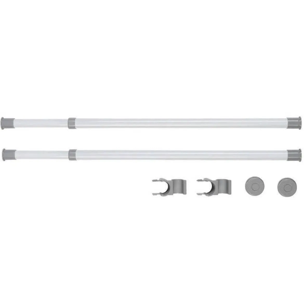 Szyna do garderoby, drążek do ubrań HERKULES 2 sztuki, 75-120cm, WENKO