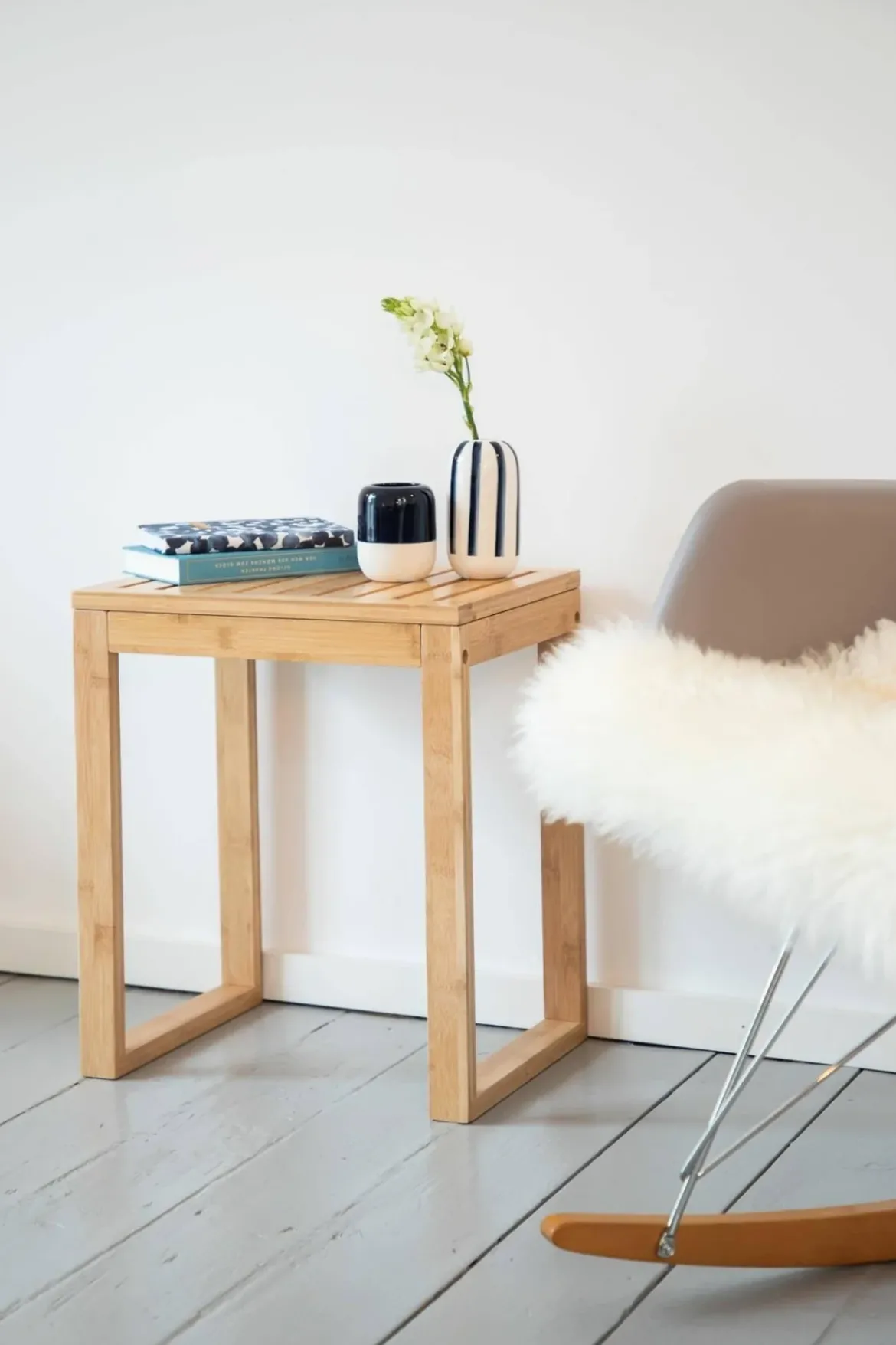 Taboret łazienkowy BAMBUSA, bambusowy, WENKO