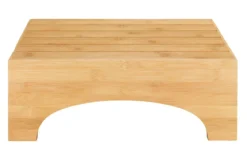 Taboret łazienkowy BAMBUSA, niski, bambusowy, WENKO