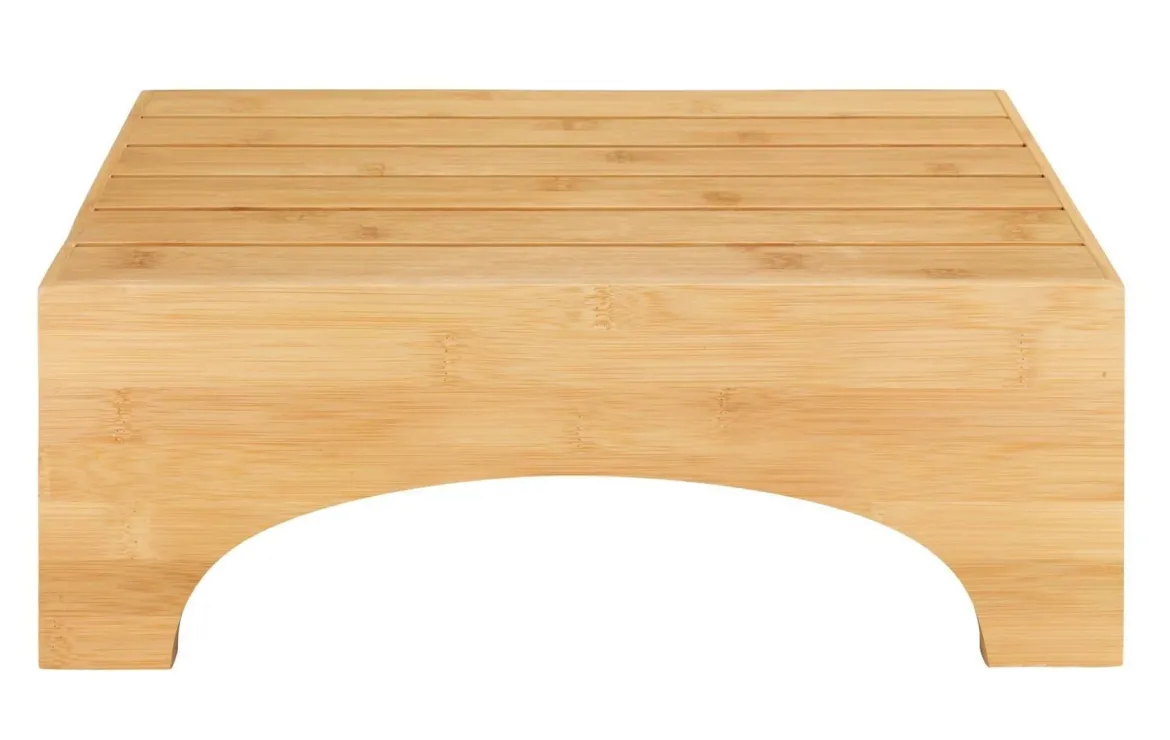 Taboret łazienkowy BAMBUSA, niski, bambusowy, WENKO