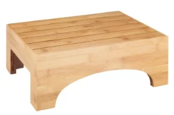 Taboret łazienkowy BAMBUSA, niski, bambusowy, WENKO