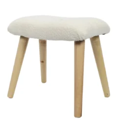 Taboret boucle KRUK, 40 x 28 x 38 cm