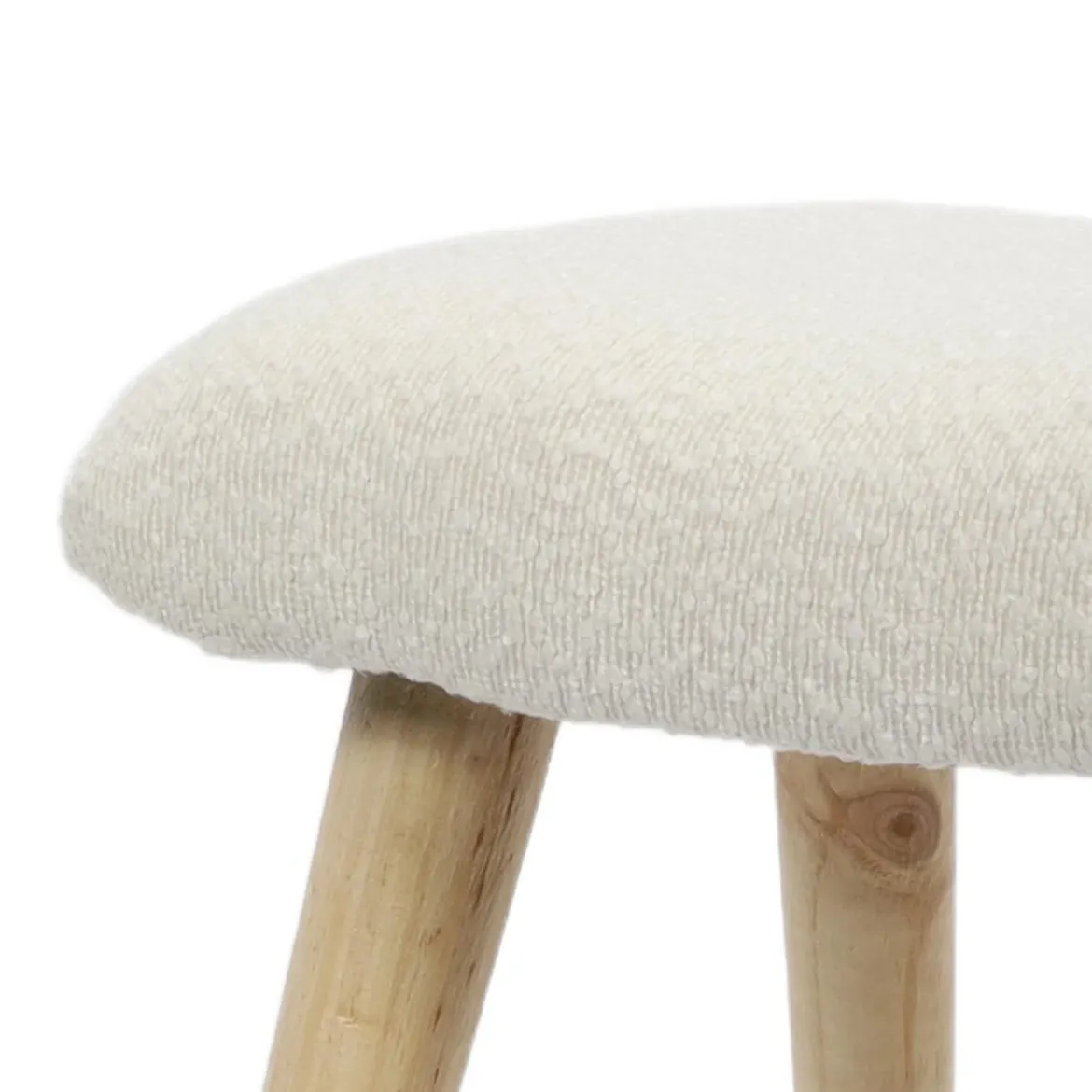 Taboret boucle KRUK, 40 x 28 x 38 cm