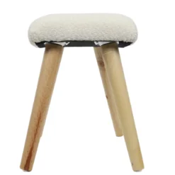 Taboret boucle KRUK, 40 x 28 x 38 cm