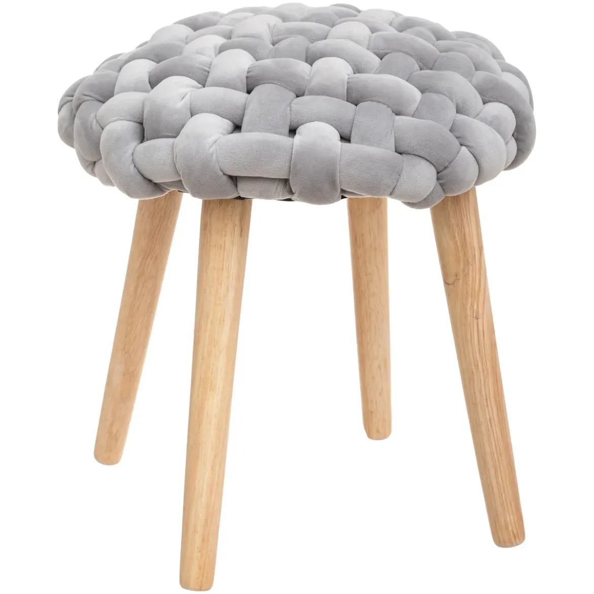 Taboret COSY z siedziskiem w kratkę, 43 cm
