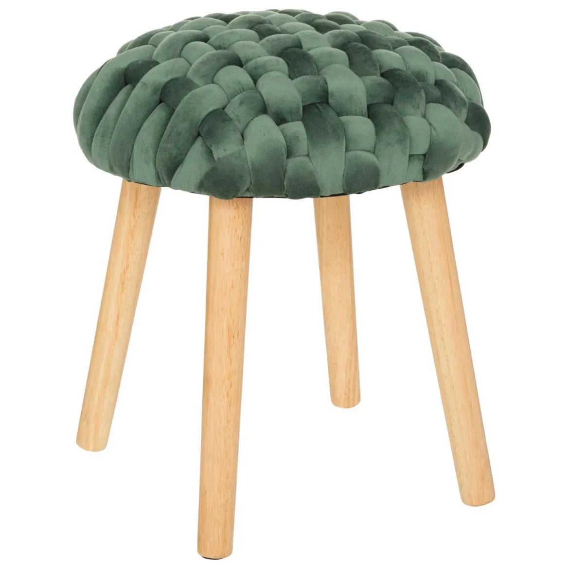 Taboret COSY z siedziskiem w kratkę, 43 cm