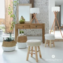 Taboret do siedzenia z obiciem a la futro