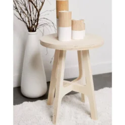 Taboret drewniany Simplicity, Ø 38 cm