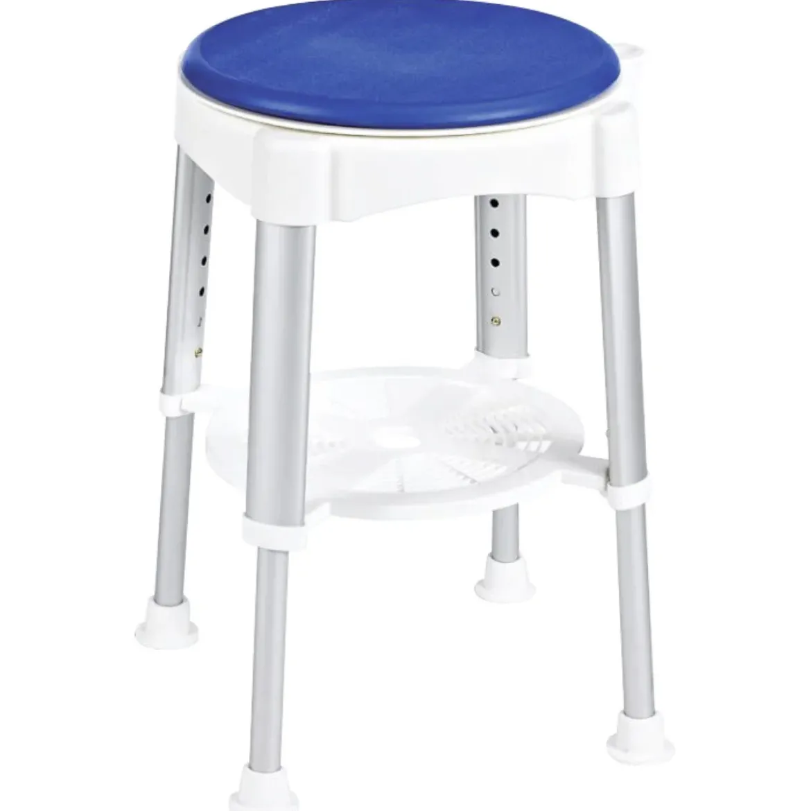Taboret pod prysznic, obrotowe siedzisko, wys. 41,5-59 cm