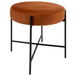 Taboret welurowy ARTY, Ø 47 cm