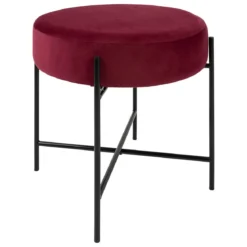 Taboret welurowy ARTY, Ø 47 cm