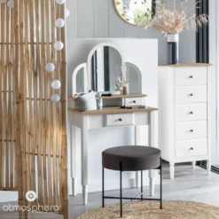 Taboret welurowy ARTY, Ø 47 cm