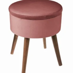 Taboret welurowy ze schowkiem TESS