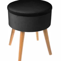 Taboret welurowy ze schowkiem TESS