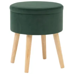 Taboret welurowy ze schowkiem TESS