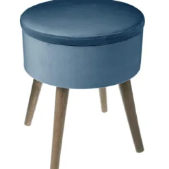 Taboret welurowy ze schowkiem TESS