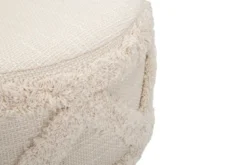 Taboret w stylu boho, drewniane nogi, Ø 32 cm