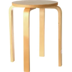 Taboret z drewna brzozy, Ø 39 cm
