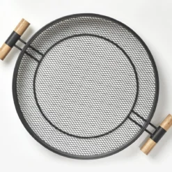 Taca metalowa z uchwytami, struktura siatki, Ø 48 cm, ZELLER