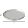 Talerze obiadowe porcelanowe SUBLIMA, złota obwódka, 6 sztuk x Ø 27 cm