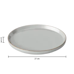 Talerze obiadowe porcelanowe SUBLIMA, złota obwódka, 6 sztuk x Ø 27 cm